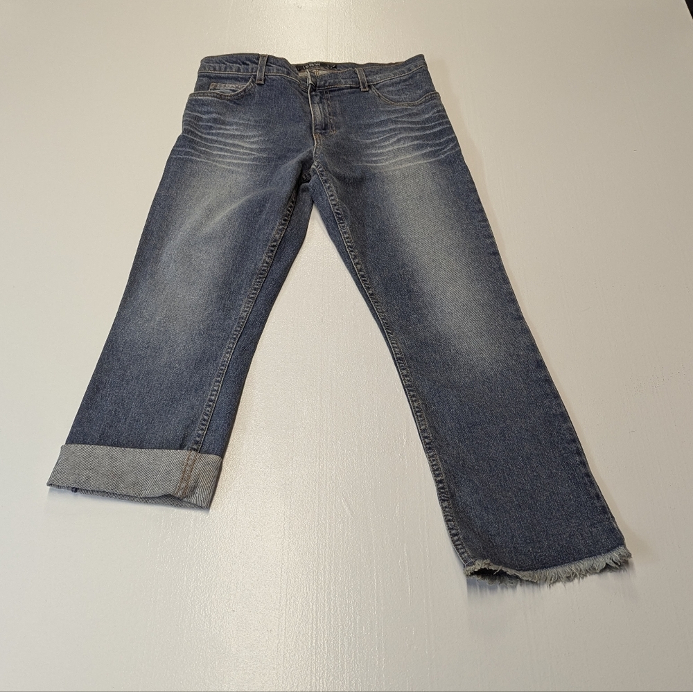Laundry by Shelli Segal Size 4 Cropped Raw Hemmed Jeans